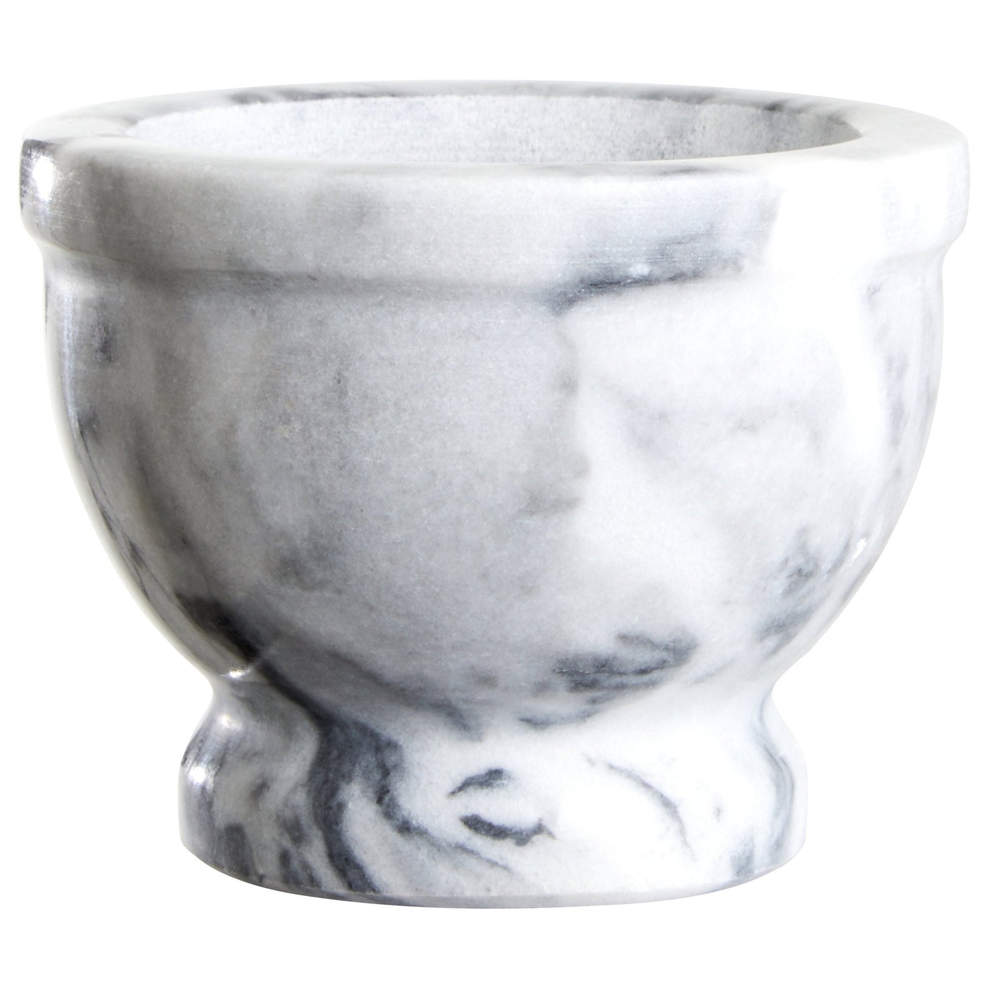 Mikele Grey Marble Mortar And Pestle With Rim - Skandi London