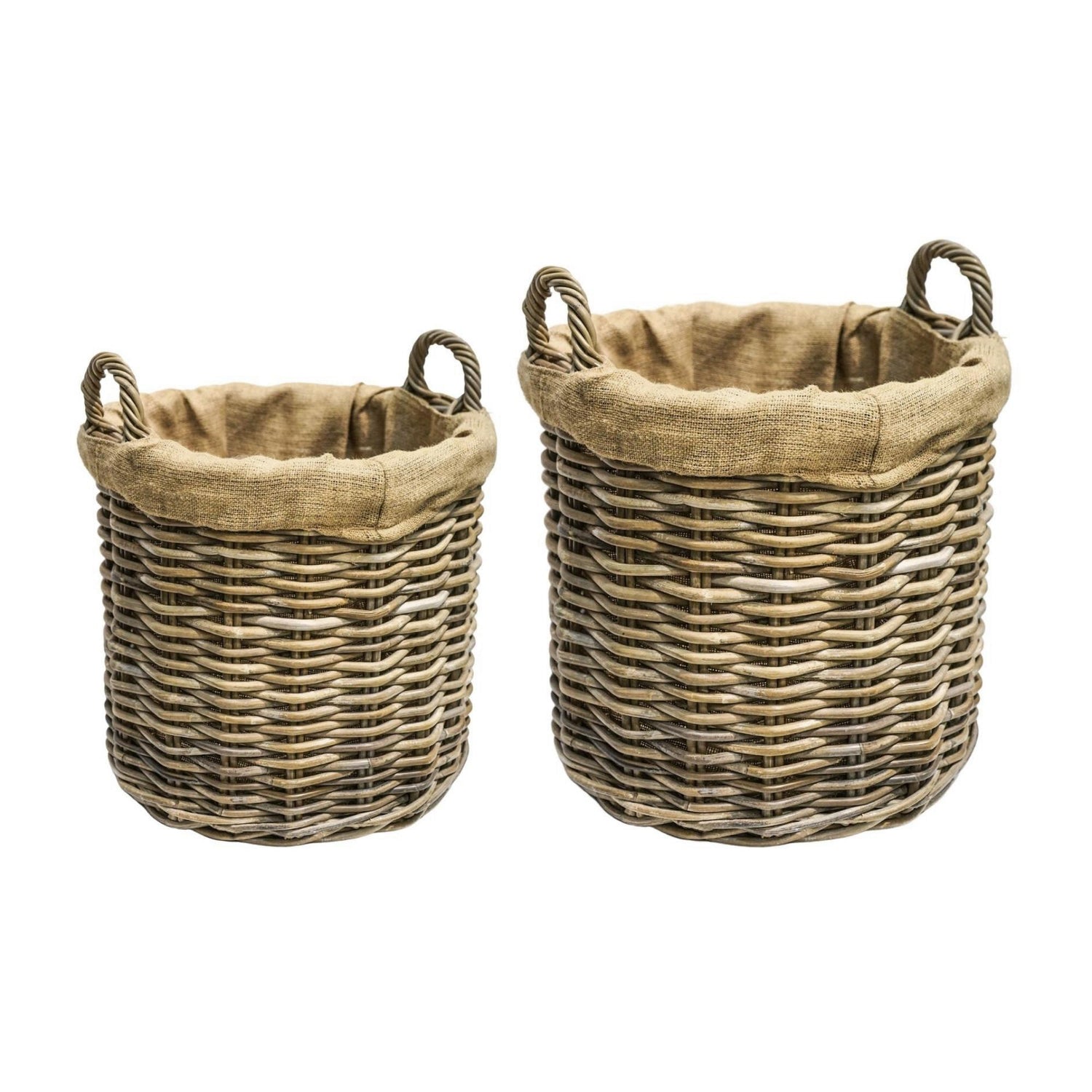Esbjerg Log Basket Round with Lining - Skandi London