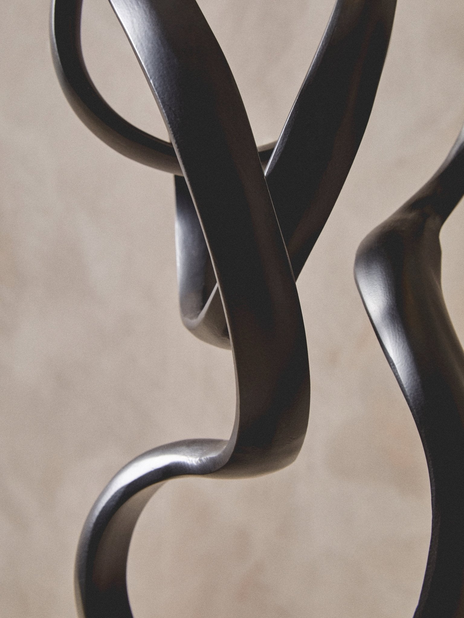 Kaspar Black Finish Aluminium Knot Sculpture - Skandi London