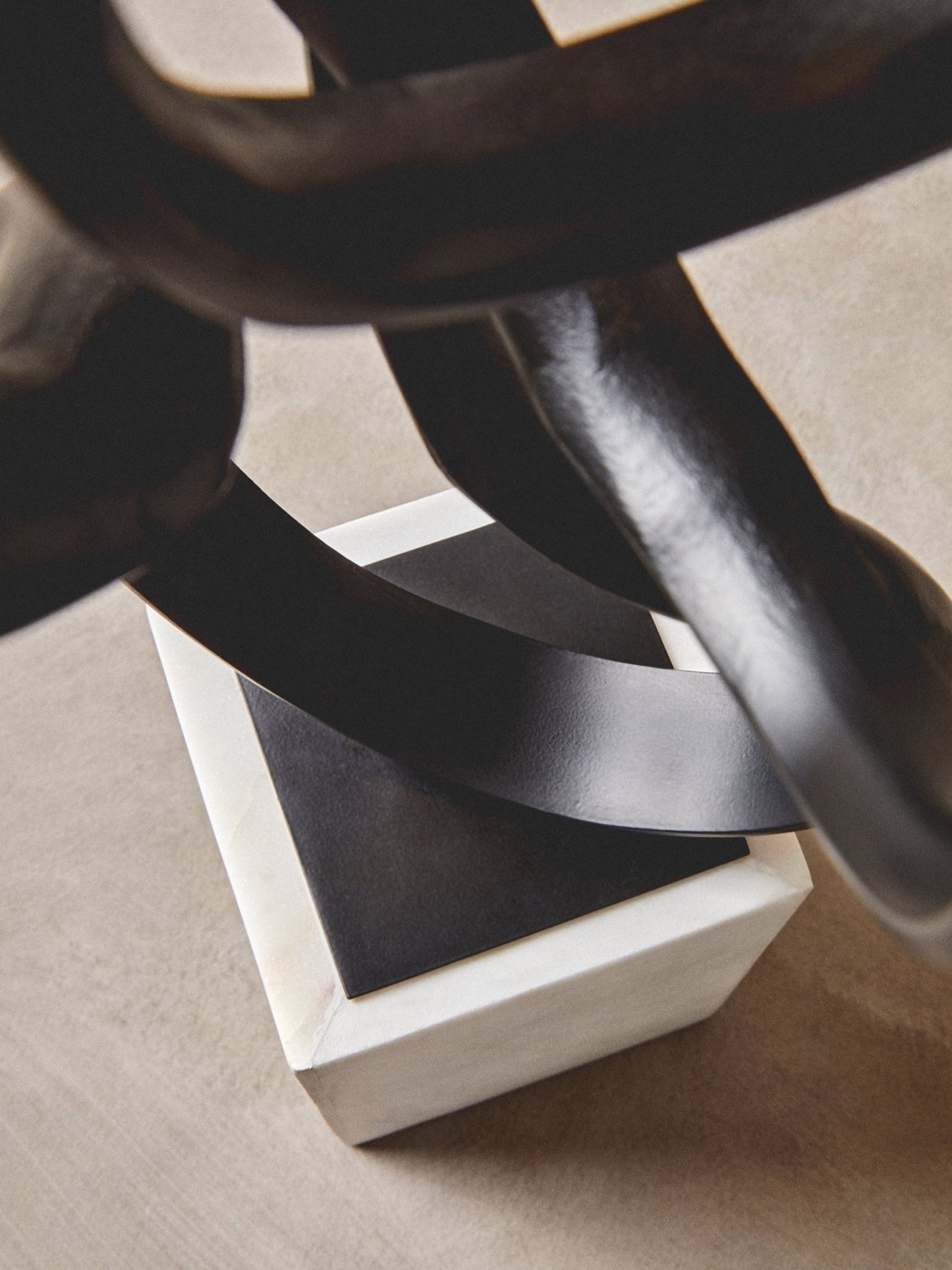 Kaspar Black Finish Aluminium Knot Sculpture - Skandi London