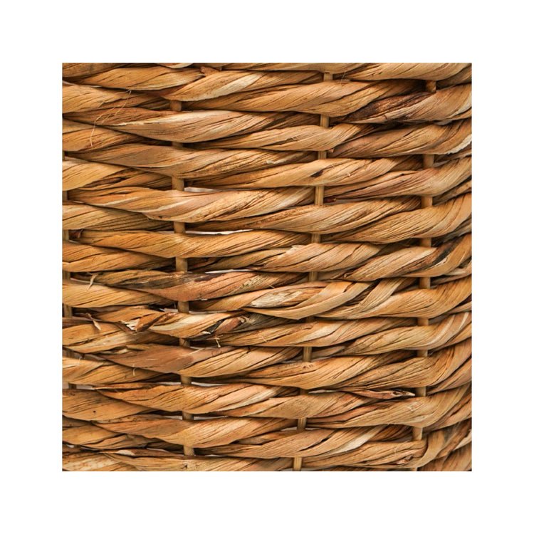 Water Hyacinth Lined basket on Legs H45Cm D30Cm - Skandi London