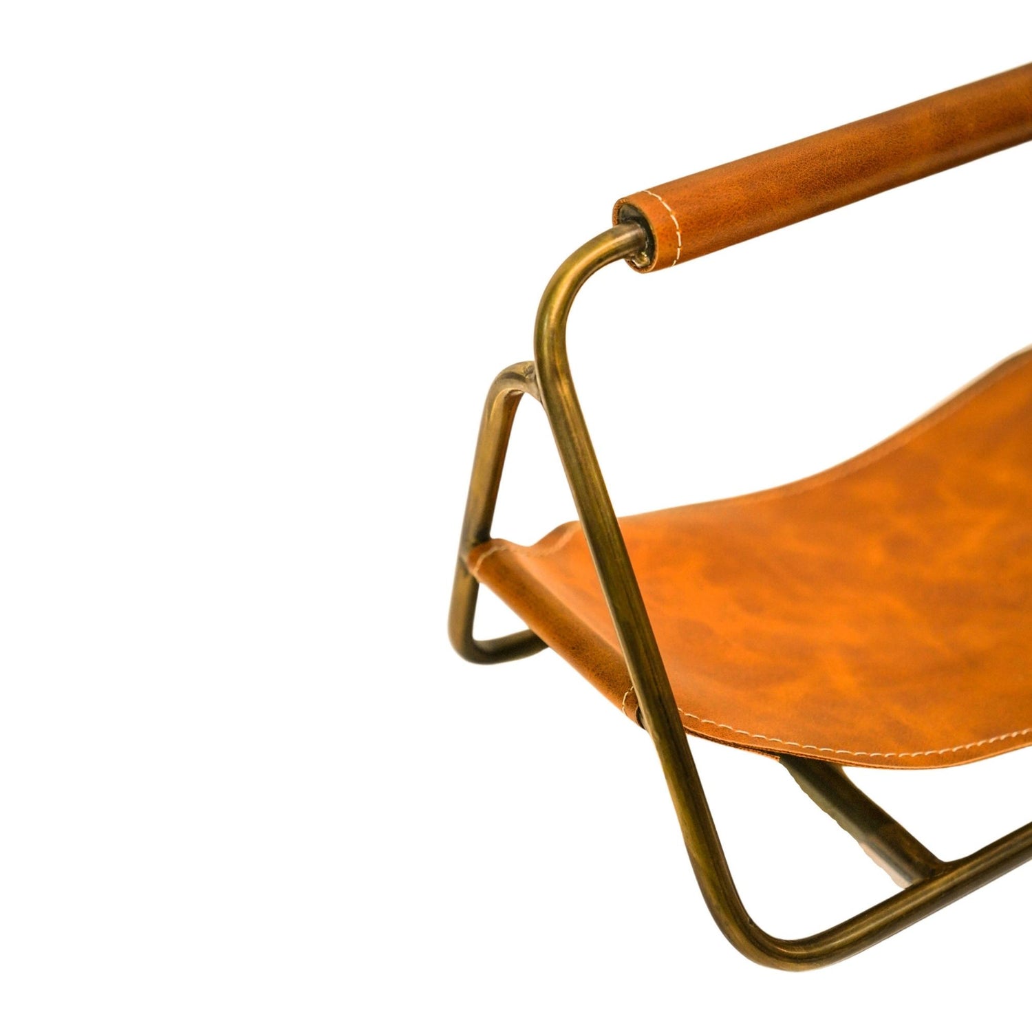 Hinn Brass Hanging Leather Kindling Holder - Skandi London