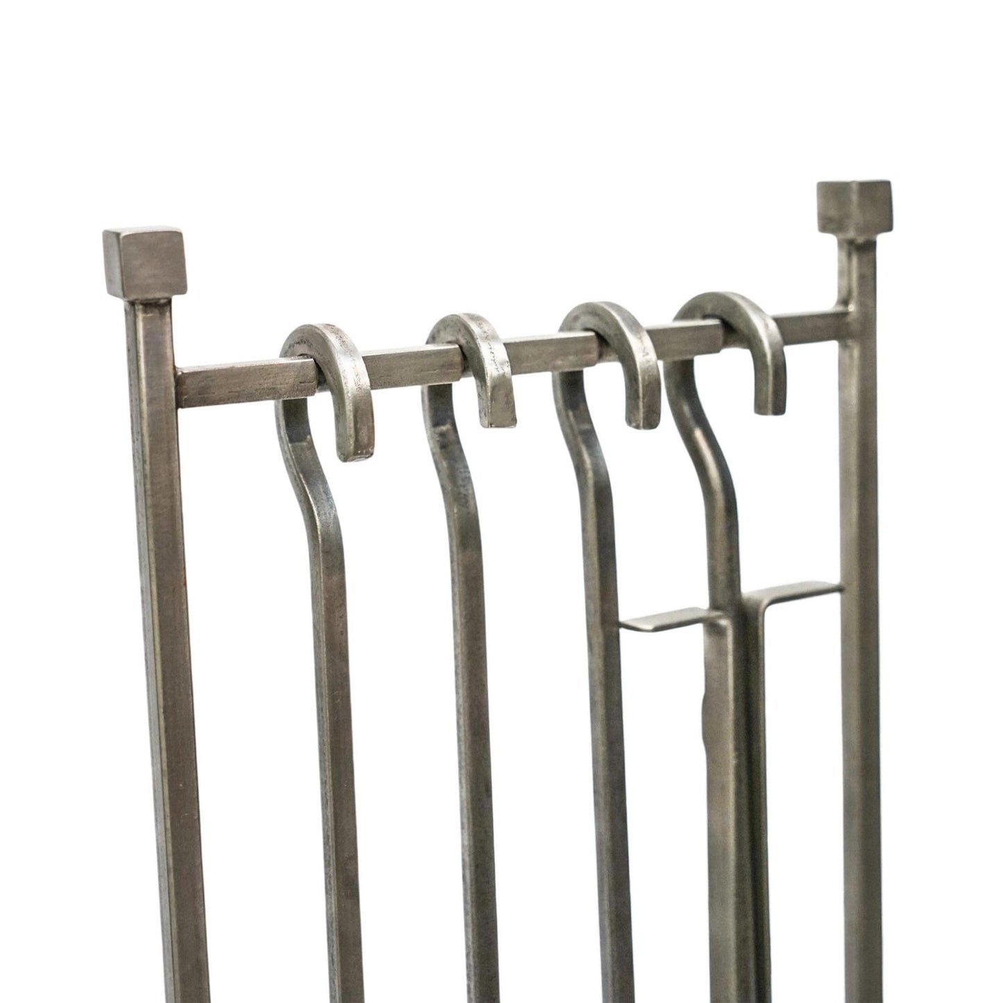 Horsens Iron Hanging Rack Fireside Companion Set Pewter - Skandi London