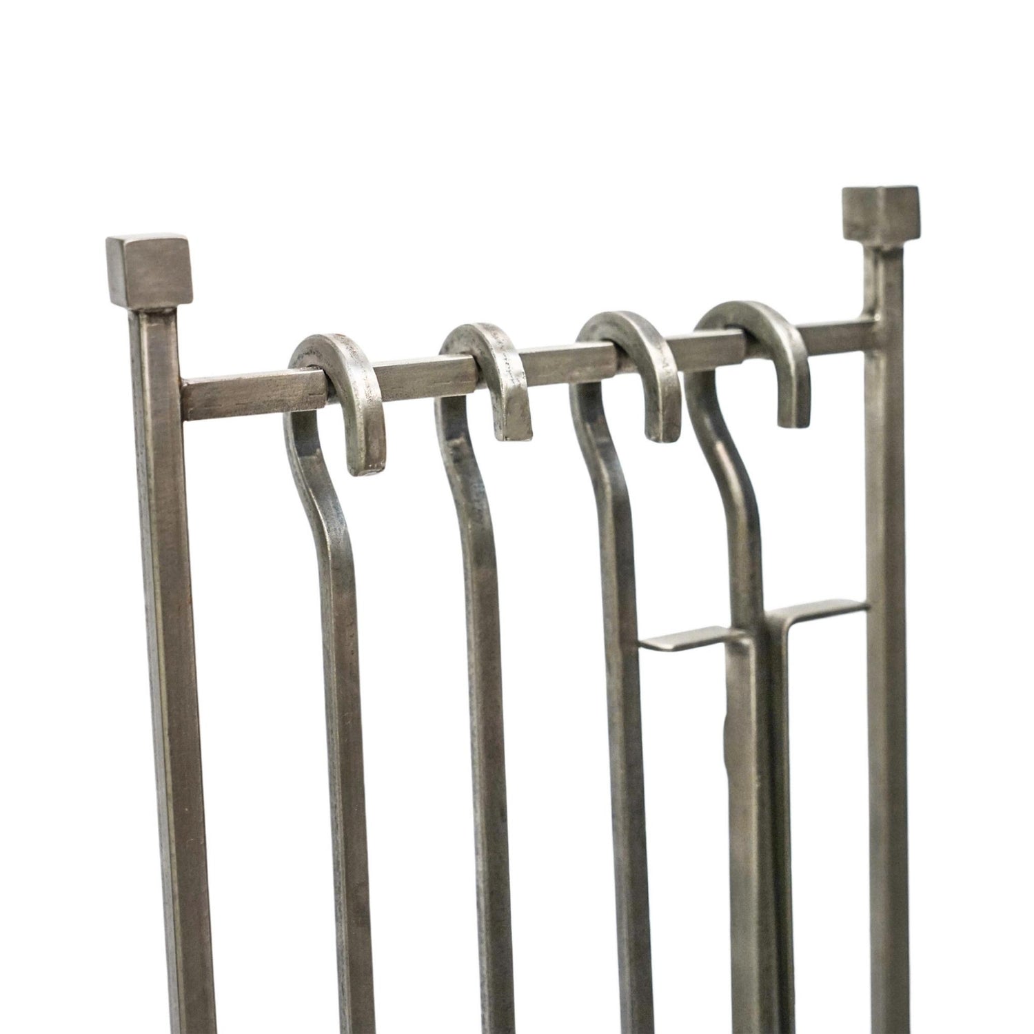 Horsens Iron Hanging Rack Fireside Companion Set Pewter - Skandi London
