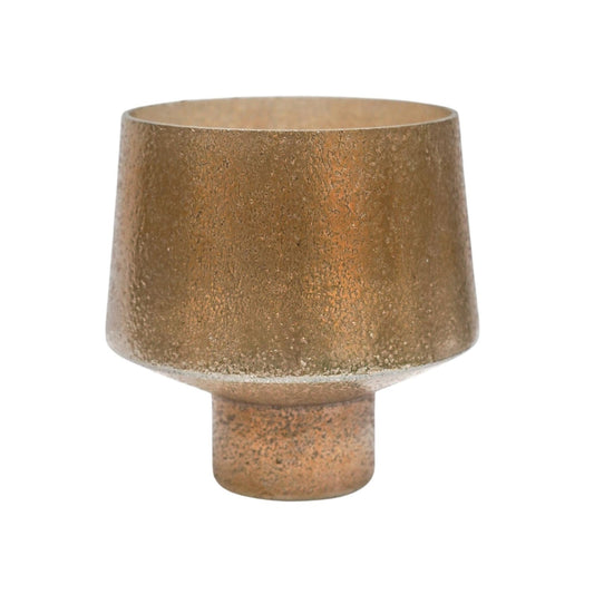 Avald Curved Metallic Gold Planter Small - Small - Skandi London
