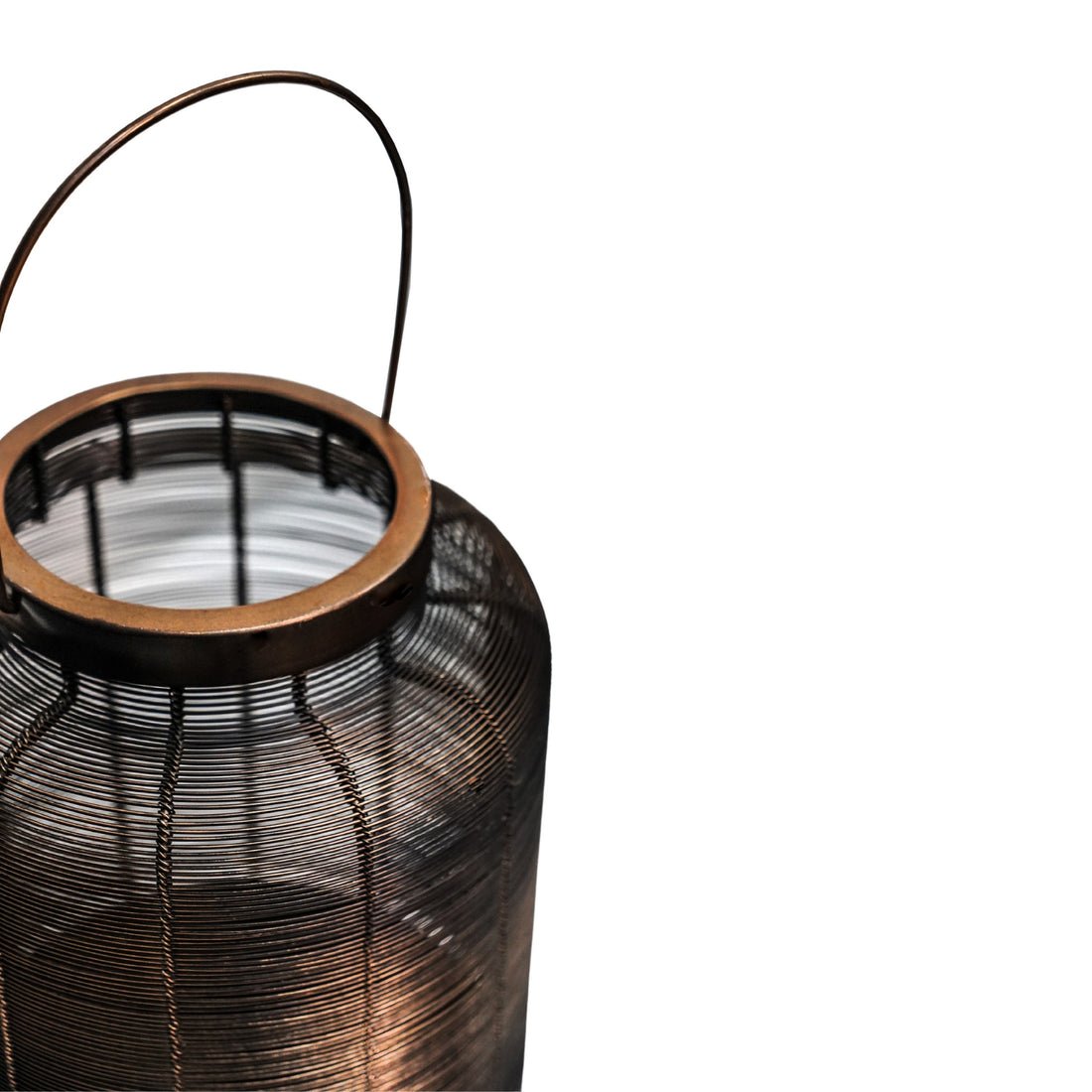 Waldemar Copper Woven Metal Lantern - Medium - Skandi London