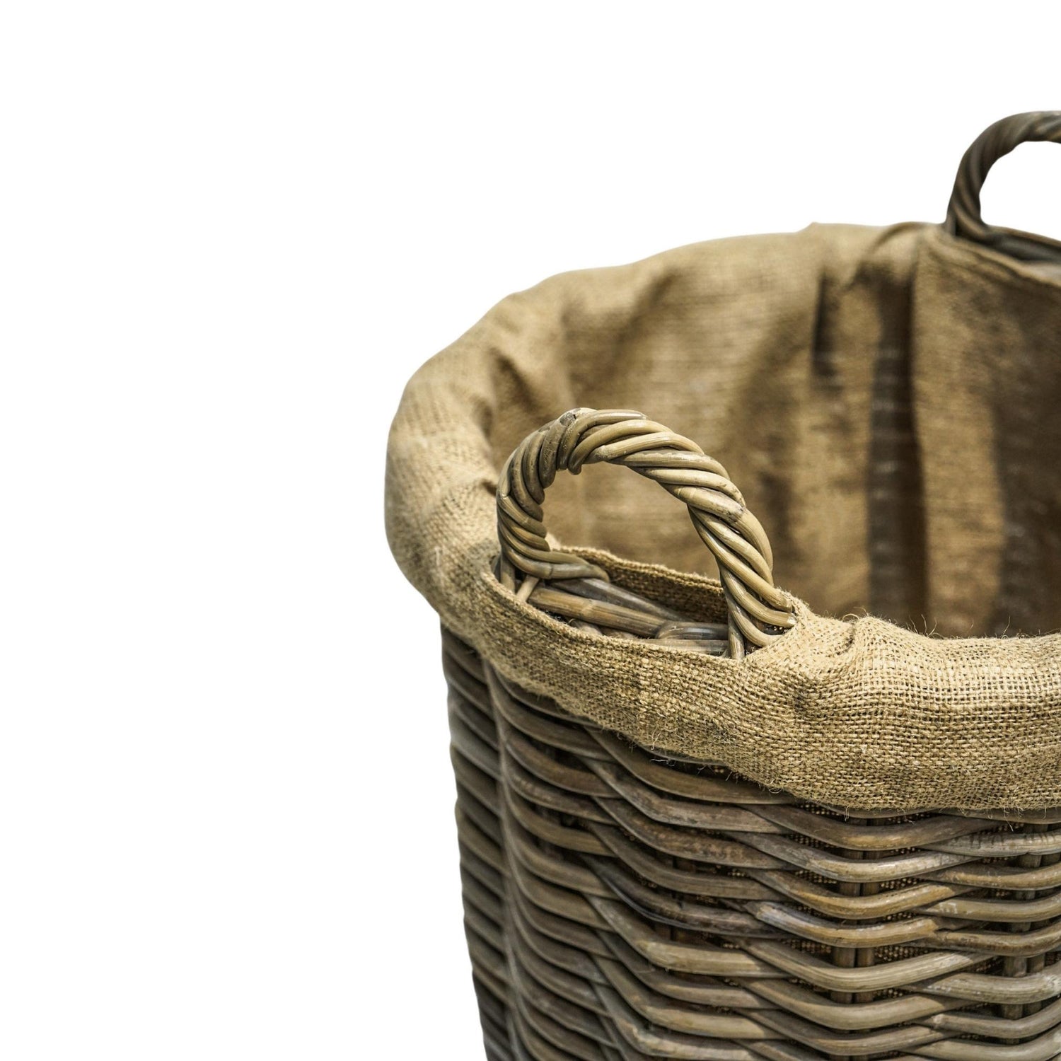 Esbjerg Log Basket Round with Lining - Skandi London