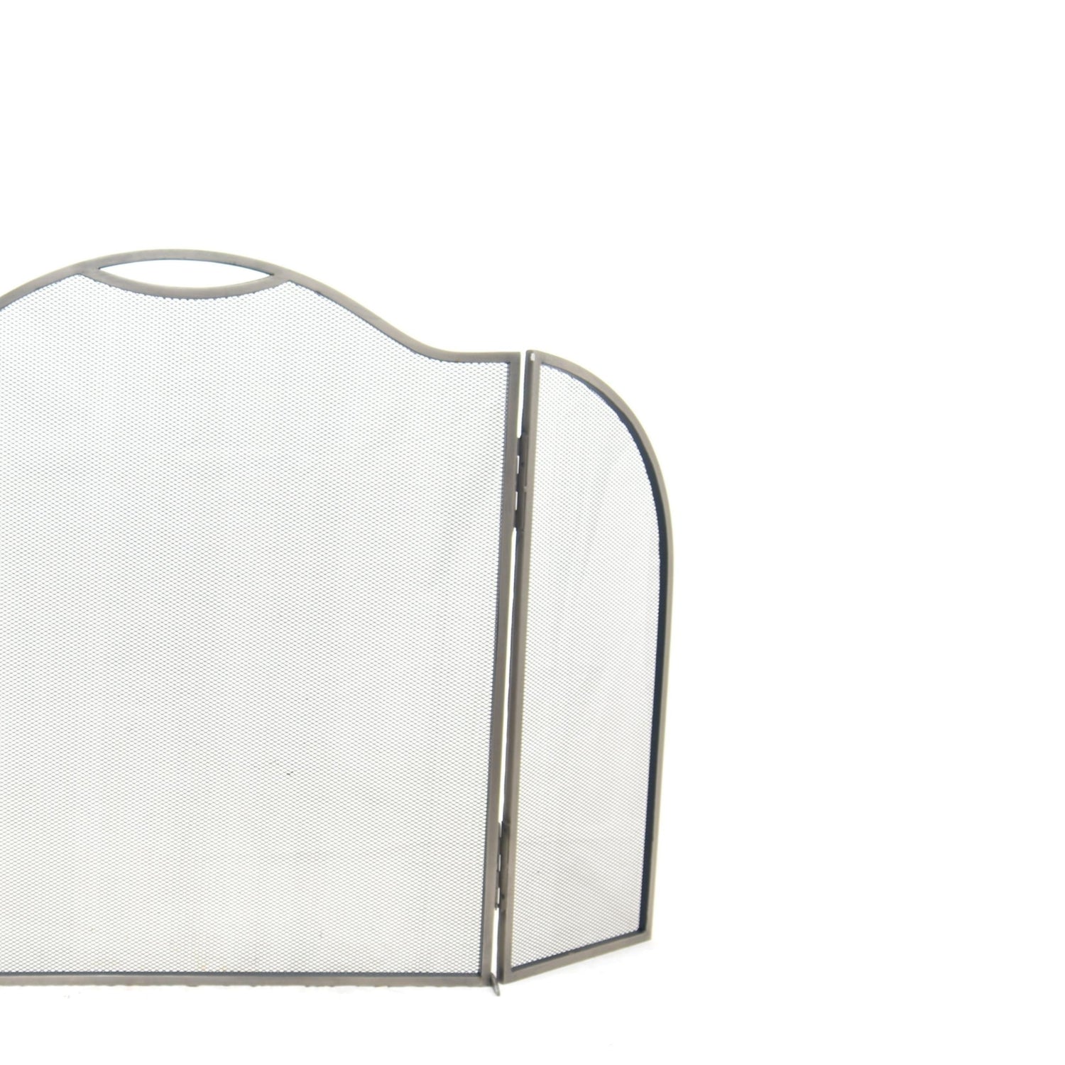 Grina Pewter Curved Surround Fire Screen - Skandi London