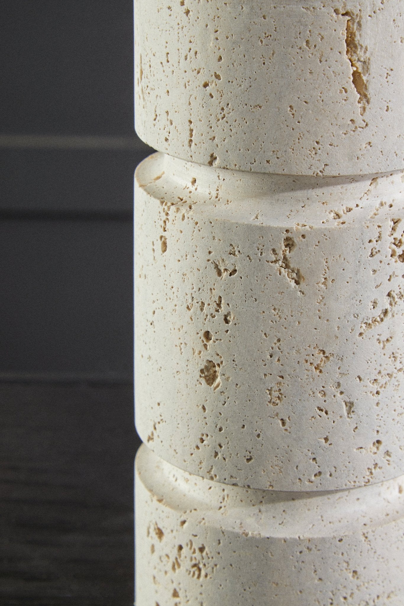 Ragnar Travertine Small Candle Holder - Skandi London