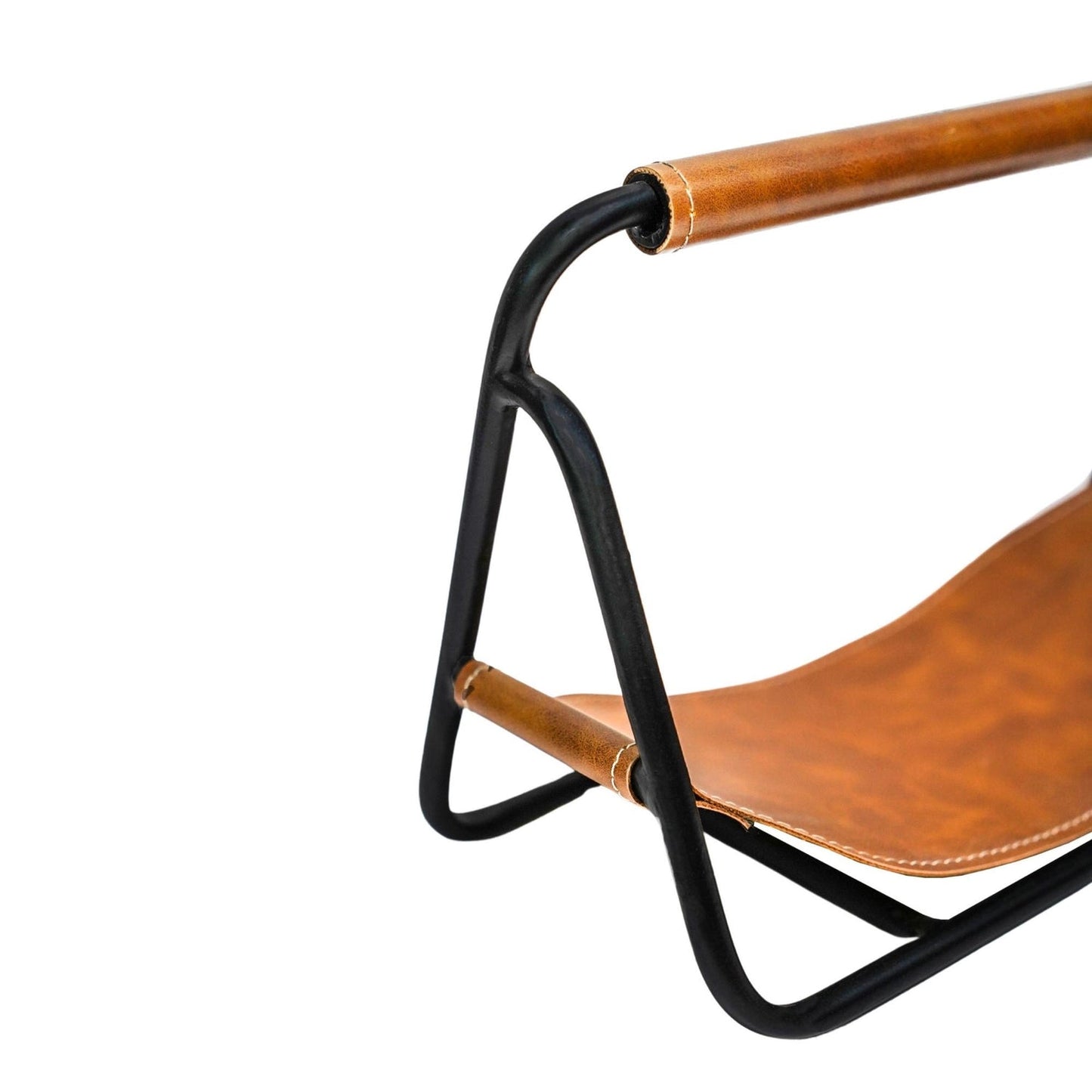 Hinn Black Hanging Leather Kindling Holder - Skandi London