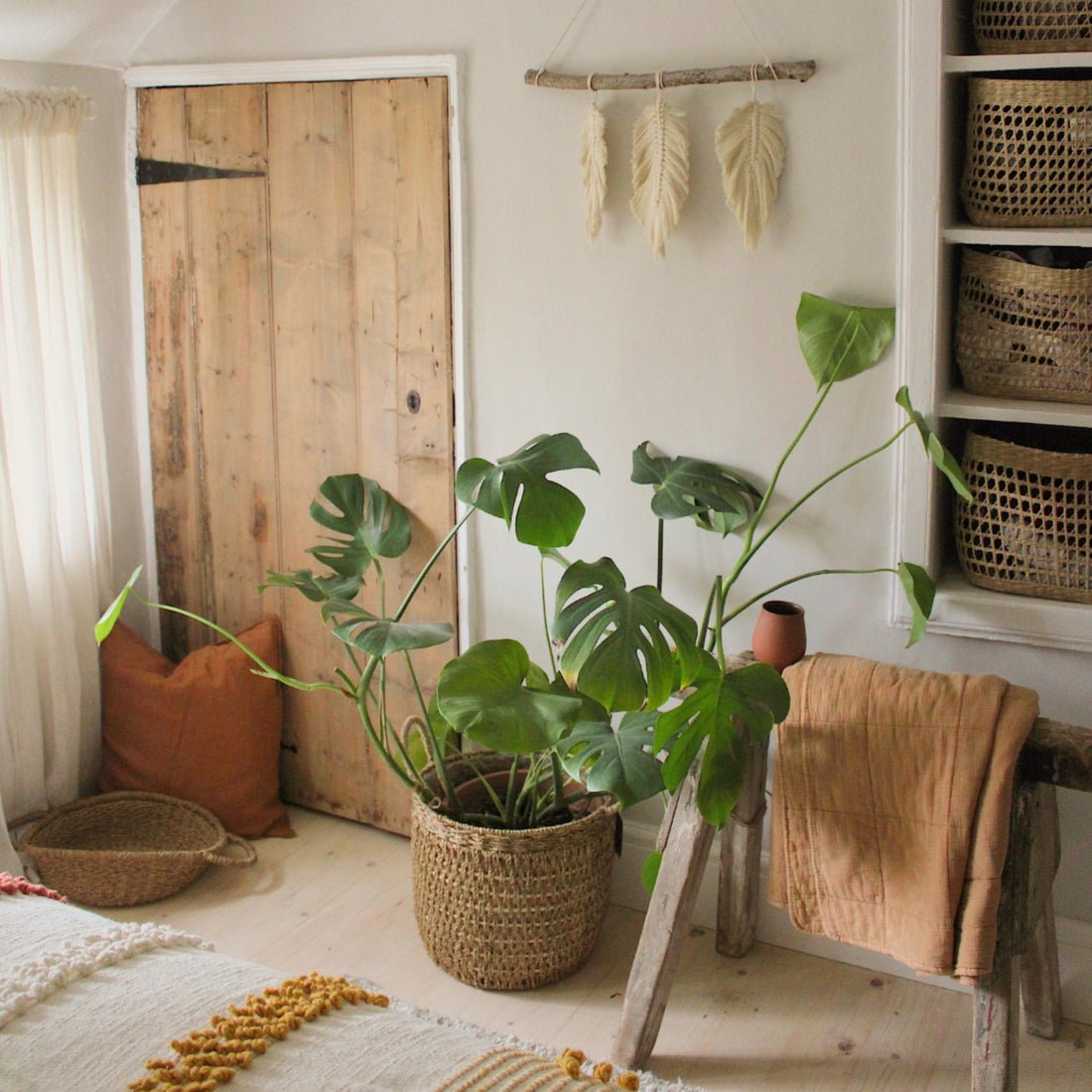 Valde Lined Basket Natural - Skandi London