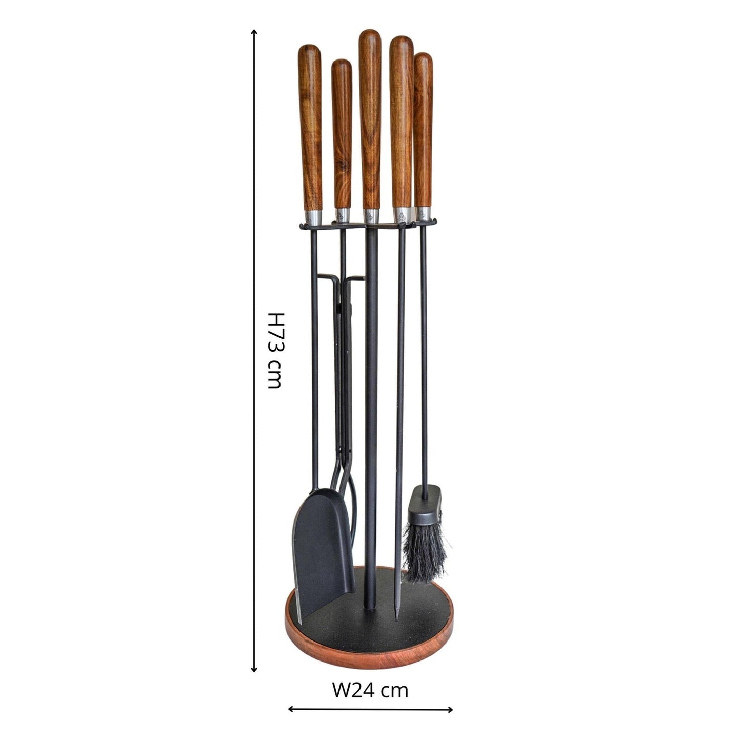 Haslev Wooden Handle Round Companion Set - Skandi London