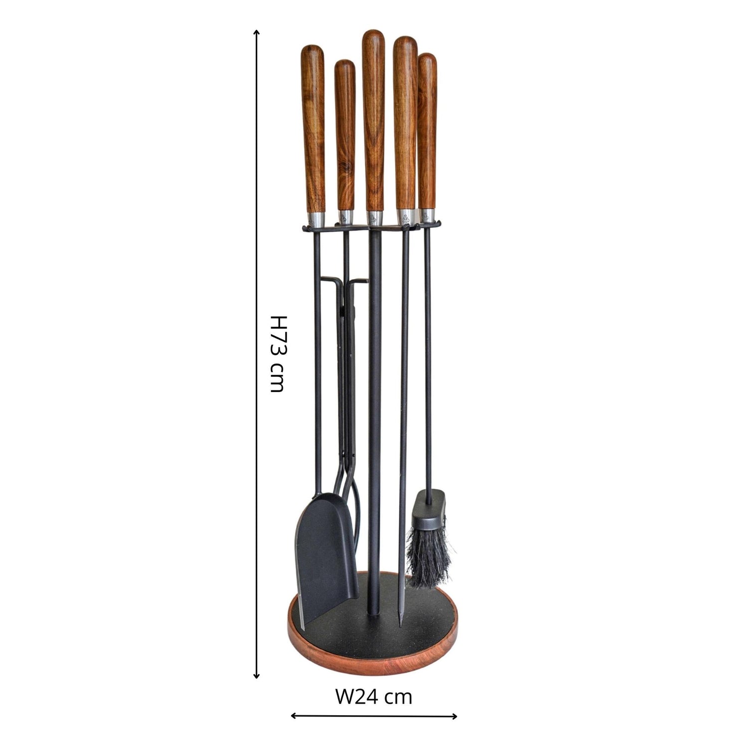 Haslev Wooden Handle Round Companion Set - Skandi London