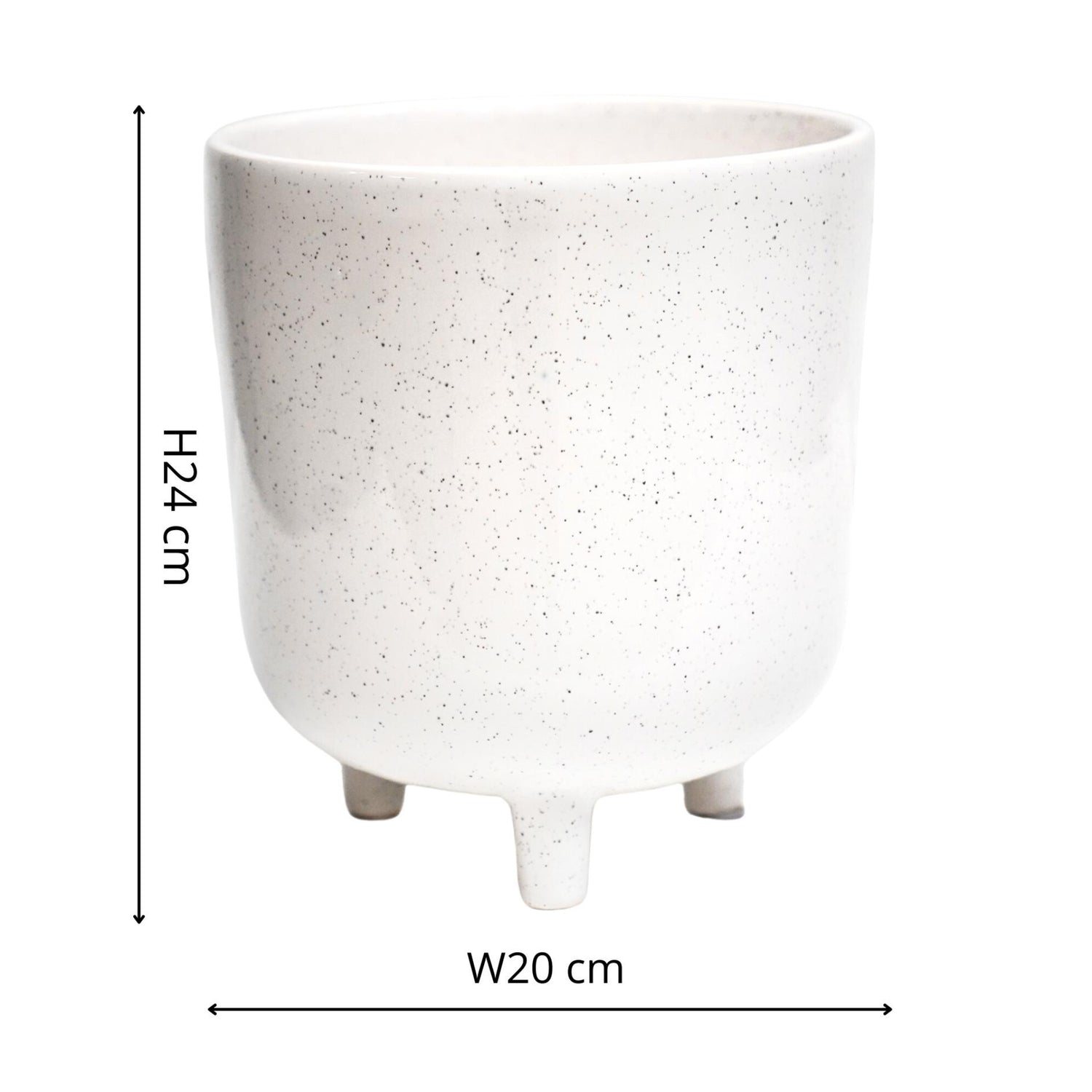 Alfta Ivory Speckled Planter Medium - Medium - Skandi London