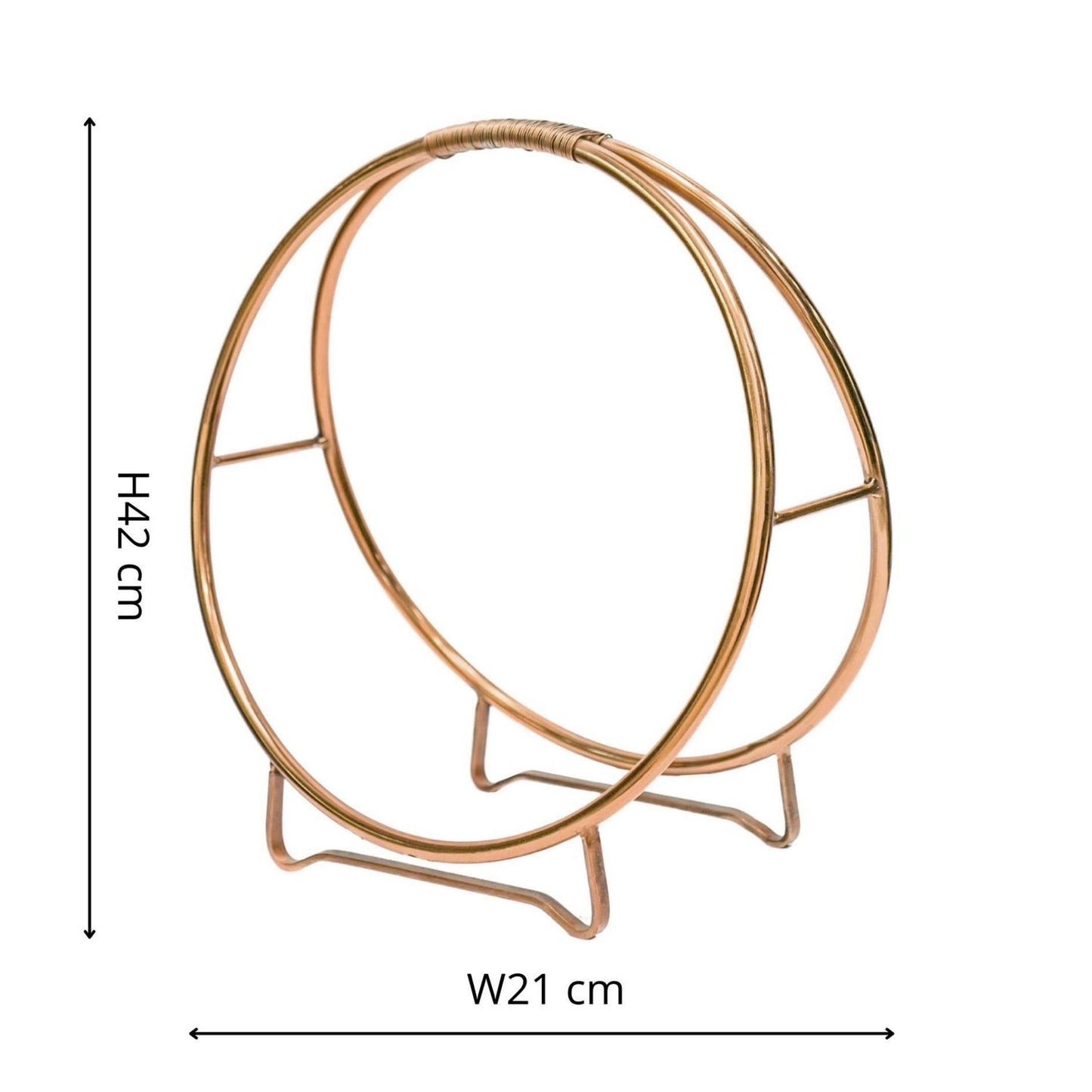 Hinner Round Copper Log Holder - Skandi London