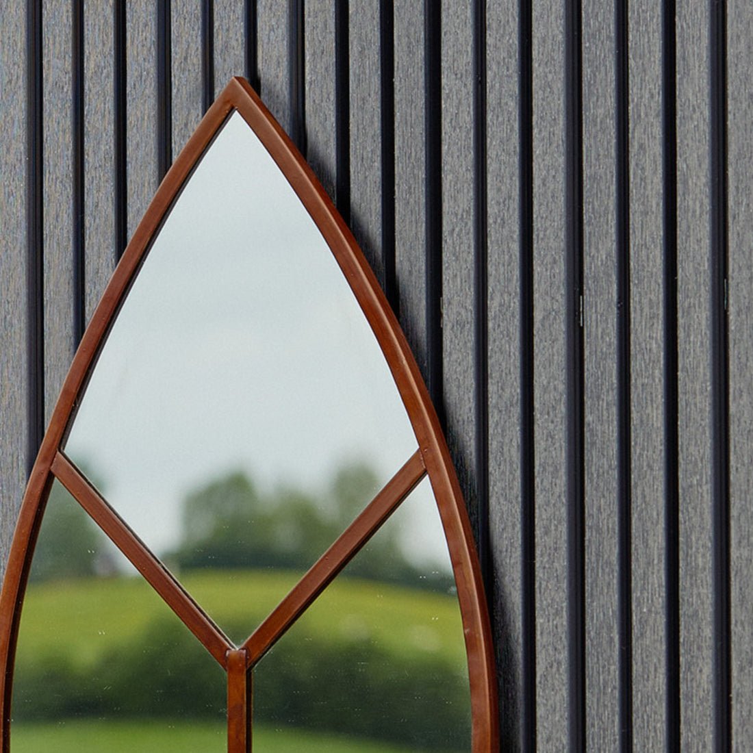 Syrin Arch Outdoor Mirror Natural Rust - Skandi London
