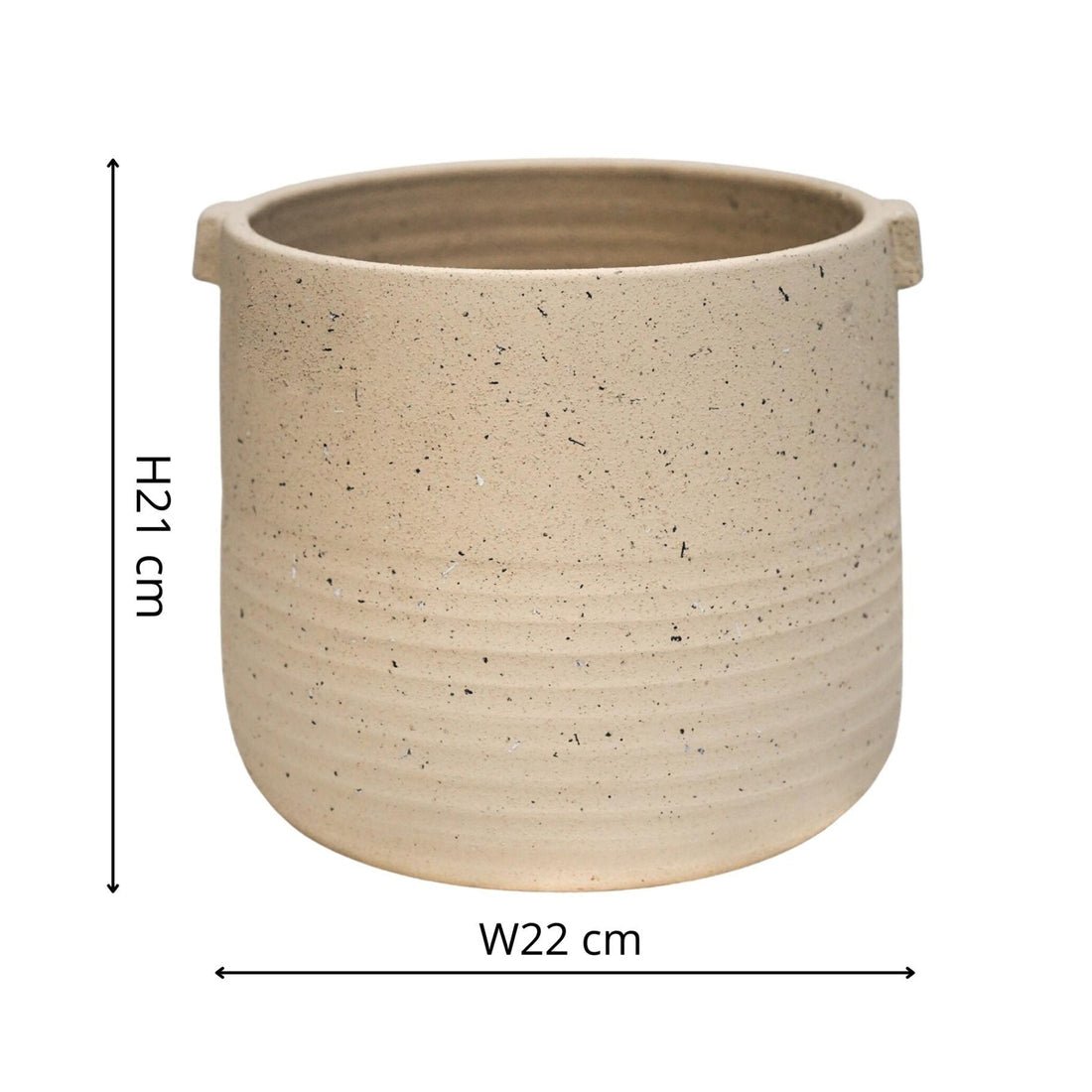 Viveca Terrazzo Handle Planter Oat - Large - Skandi London