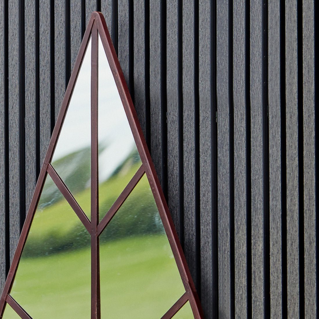 Syrin Outdoor Mirror Natural Rust - Skandi London