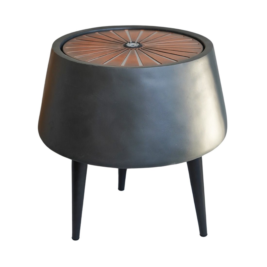 Skandi London Water Feature with Light Display on Stand in Charcoal & Aged Copper - Skandi London
