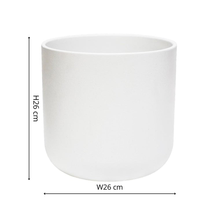 Lisbon Planter White H26Cm D26Cm - Skandi London