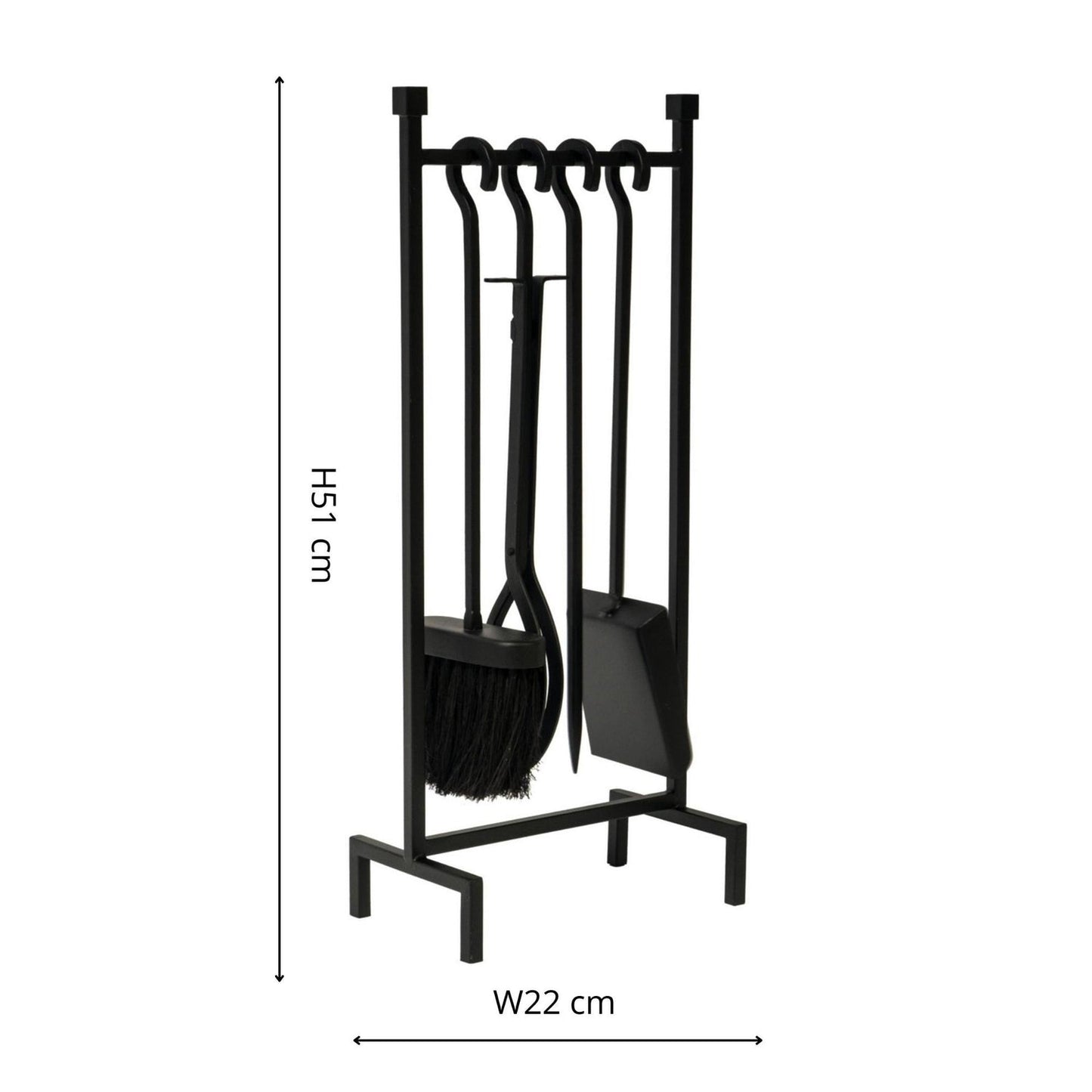 Horsens Iron Hanging Rack Fireside Companion Set - Skandi London
