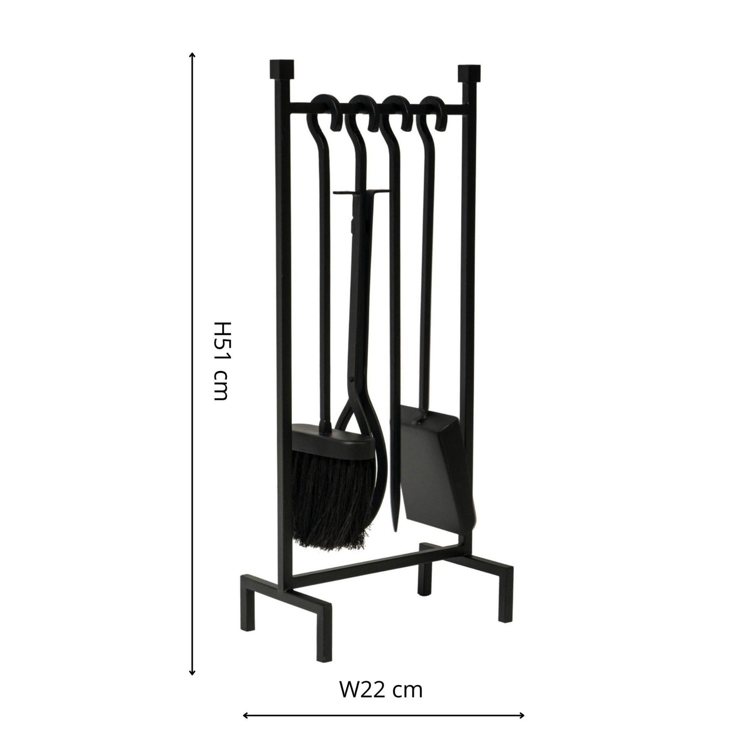 Horsens Iron Hanging Rack Fireside Companion Set - Skandi London