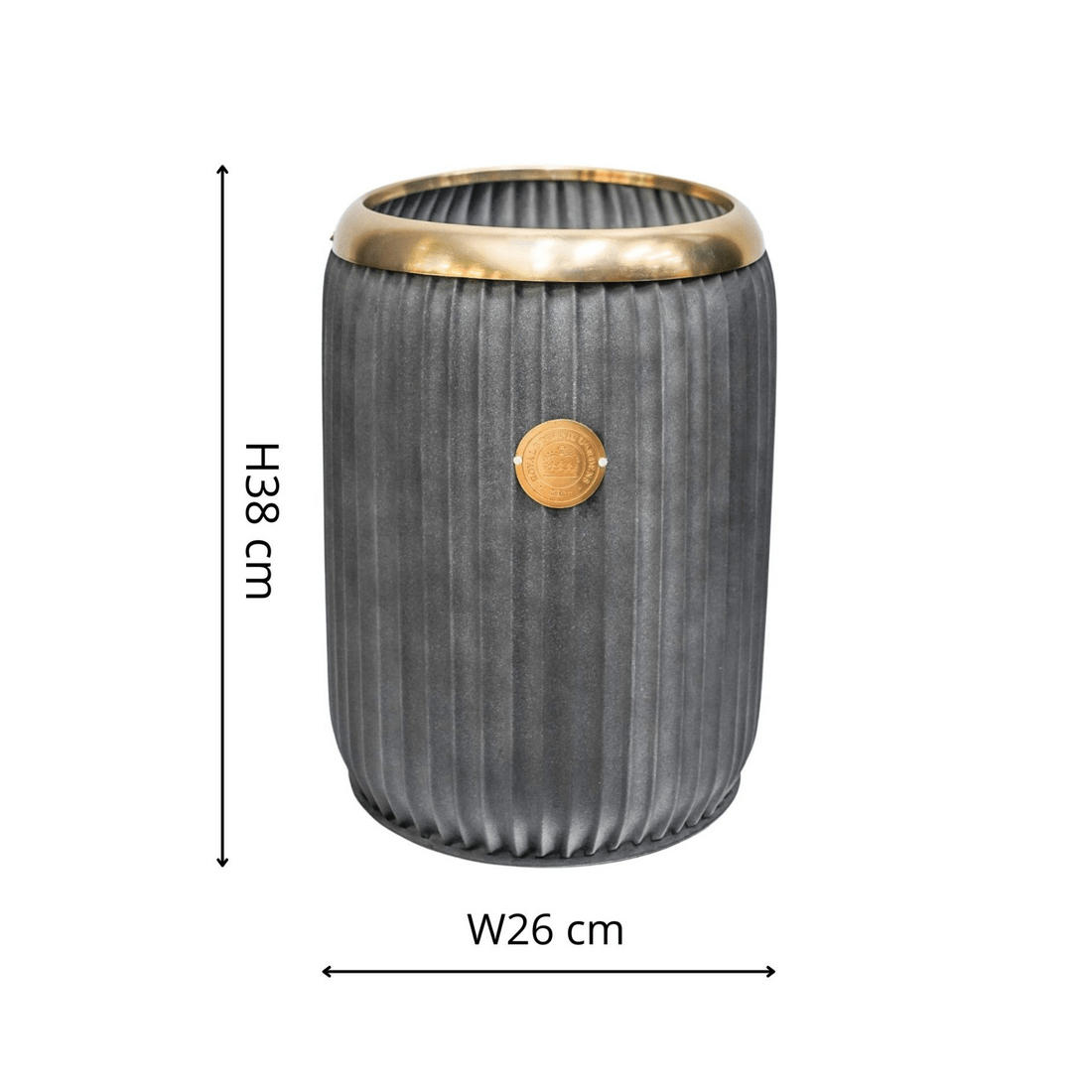 Skandi London Timeless Rounded Outdoor Planter in Lead - Medium - Skandi London