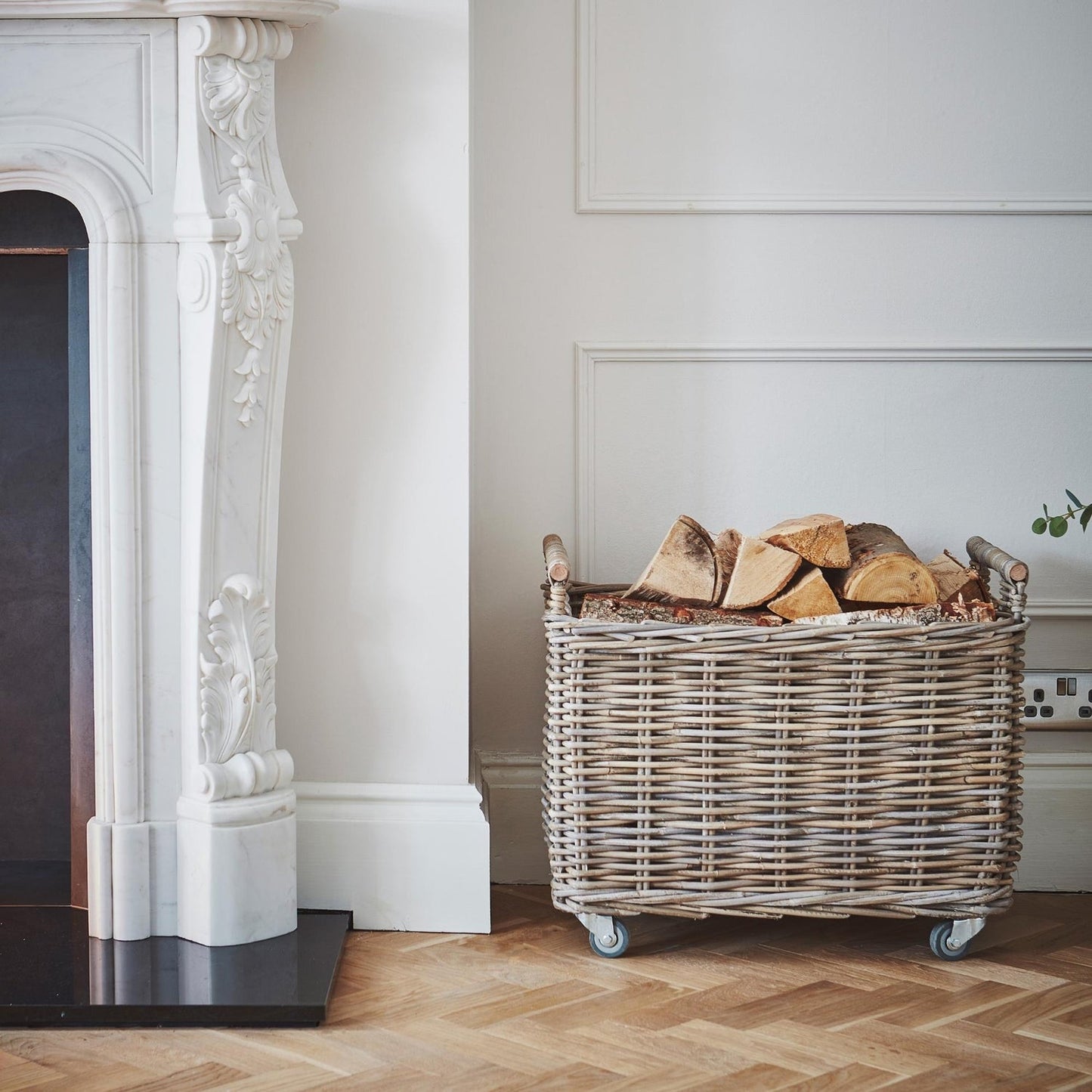 Herning Rattan Log Cart - Skandi London