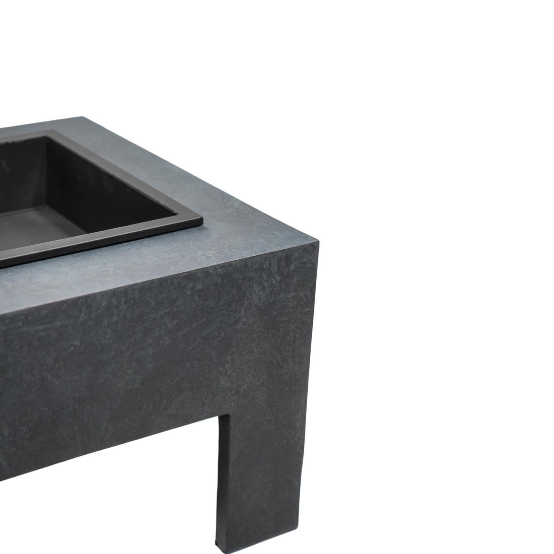 Tuva Square Fire Pit & Square Console Granite - Skandi London