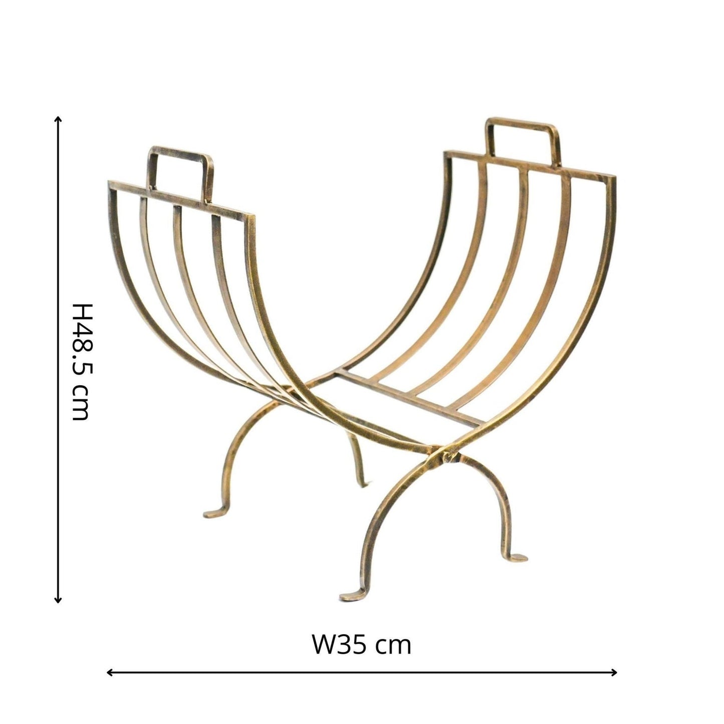Horten Log Basket Brass - Skandi London