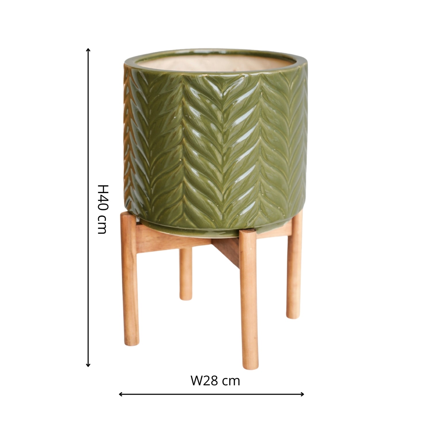 Andebu Chevron Moss Planter Large - Large - Skandi London
