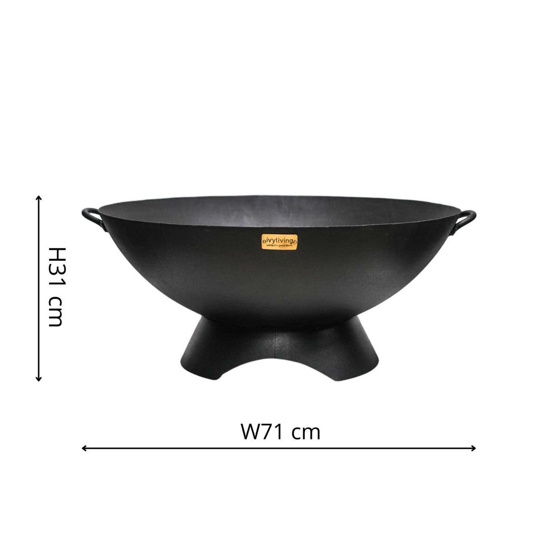 Outdoor Viggo Fire Pit in Black Iron - Skandi London