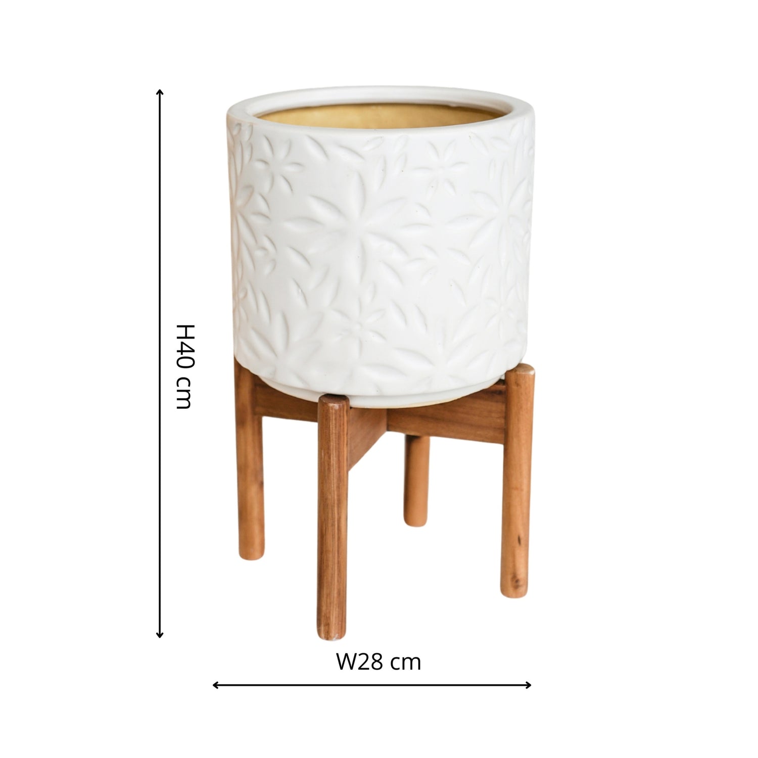 Andebu Flower Ivory Planter Large - Large - Skandi London