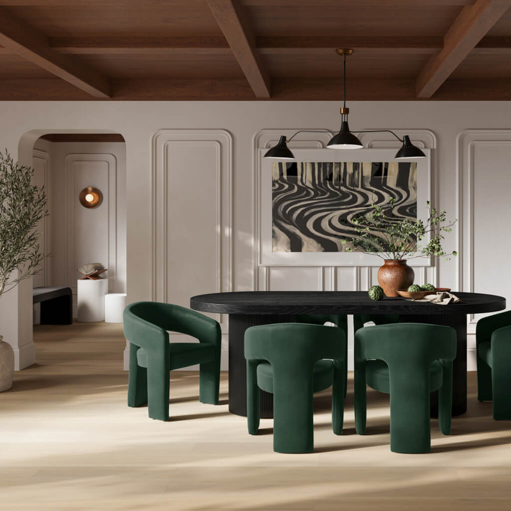 Nova Forest Green Dining Chair - Skandi London
