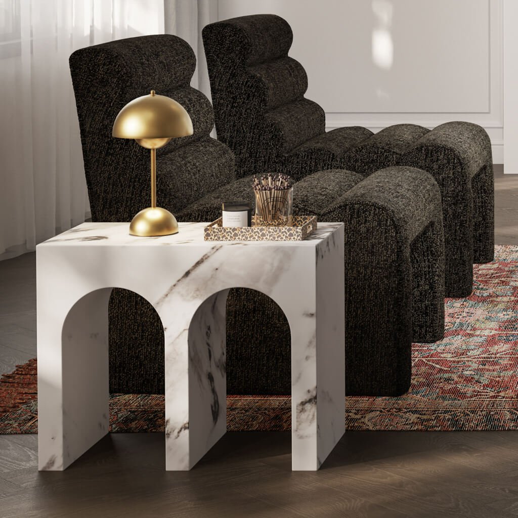 Nova Calacatta Large Side Table - Skandi London