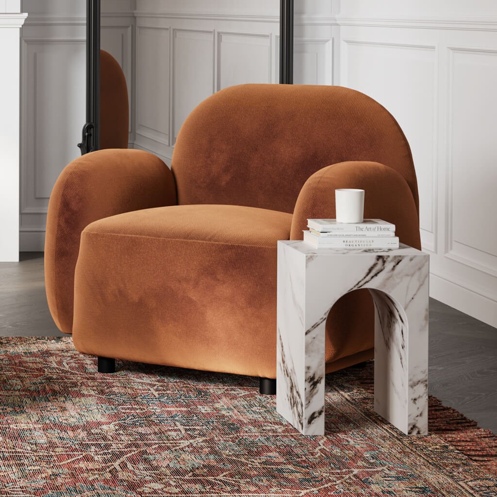 Nova Calacatte Side Table - Skandi London