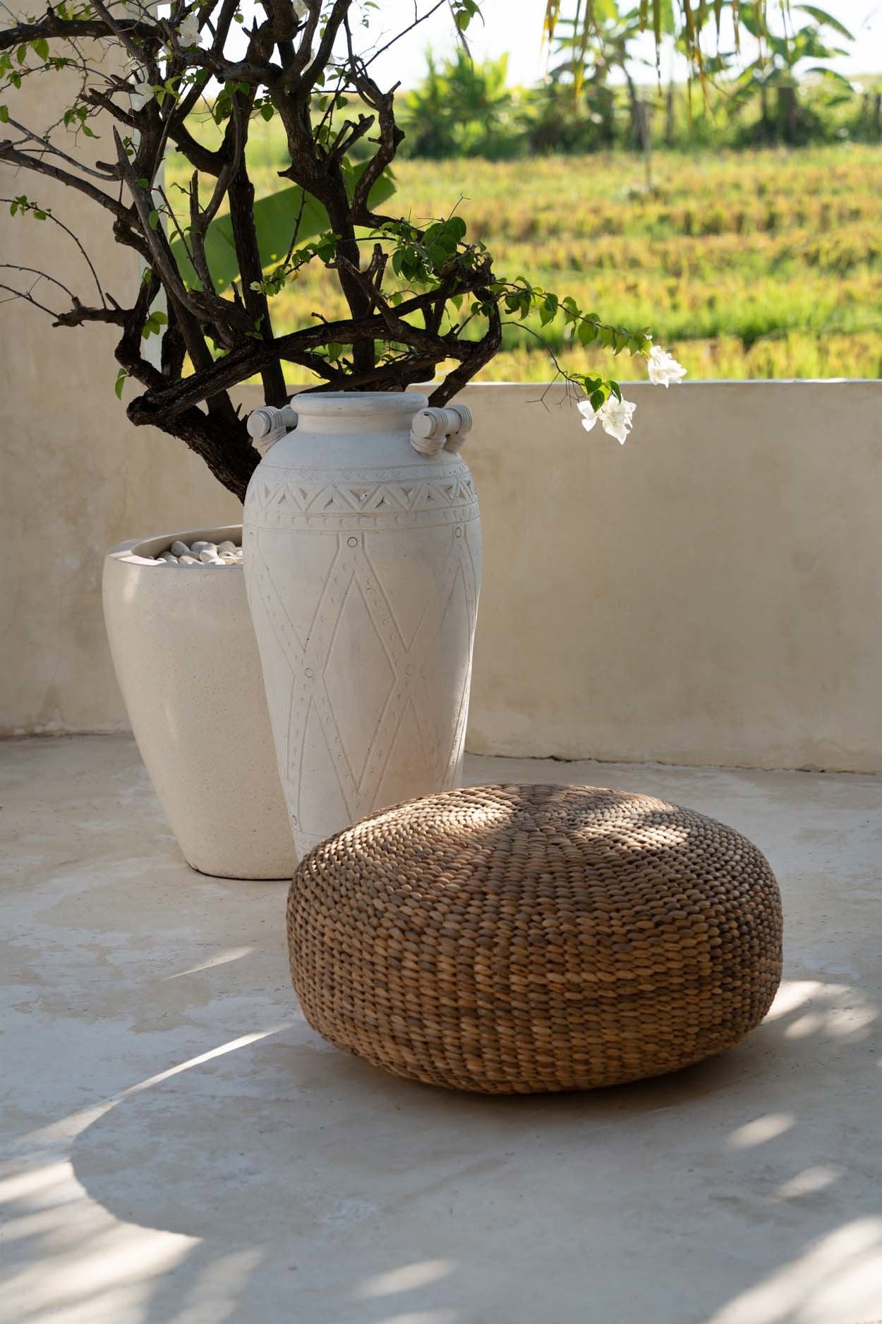 The Hyacinth Pouffe - Natural - Medium