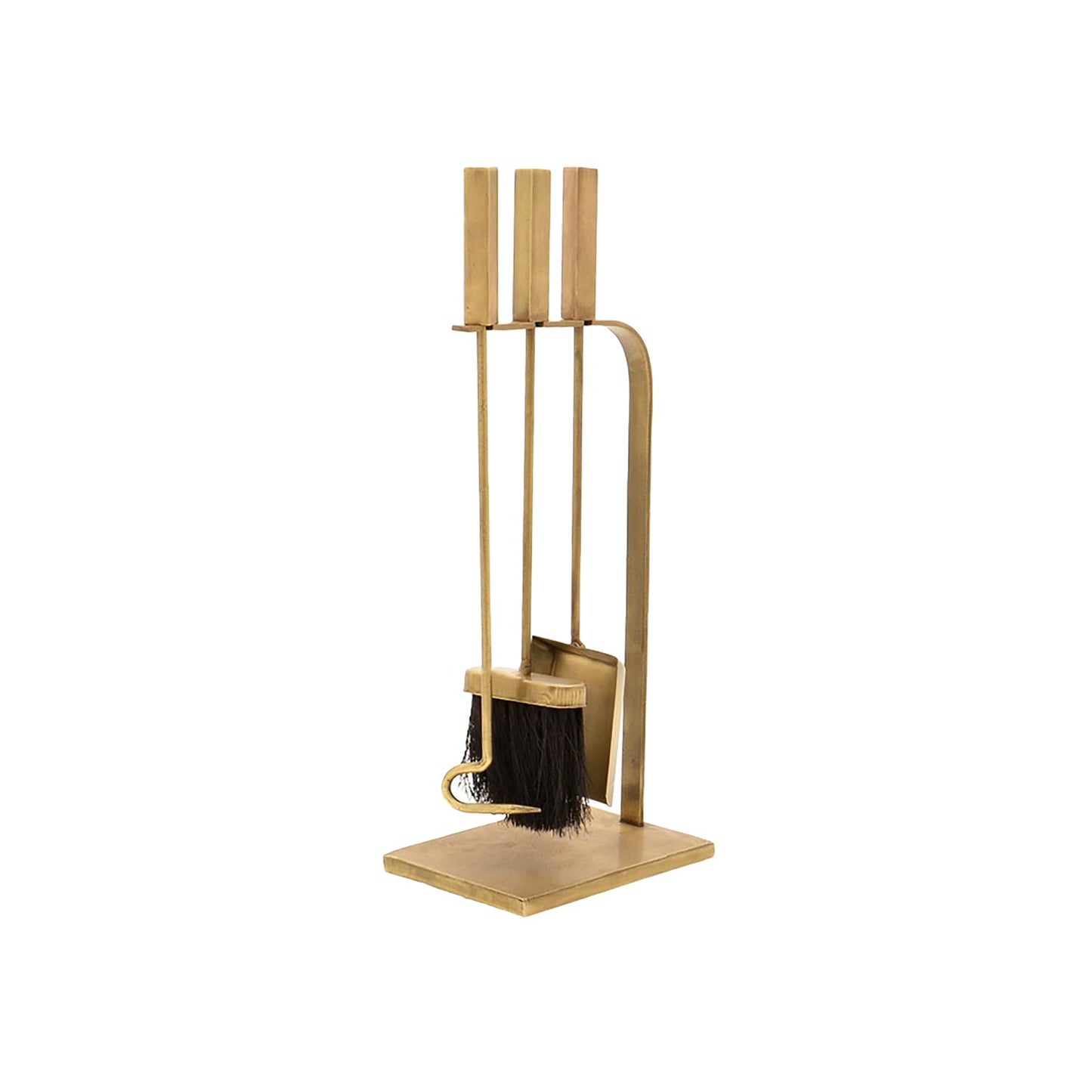 Horten Brass Fireside Companion Set Square - Skandi London