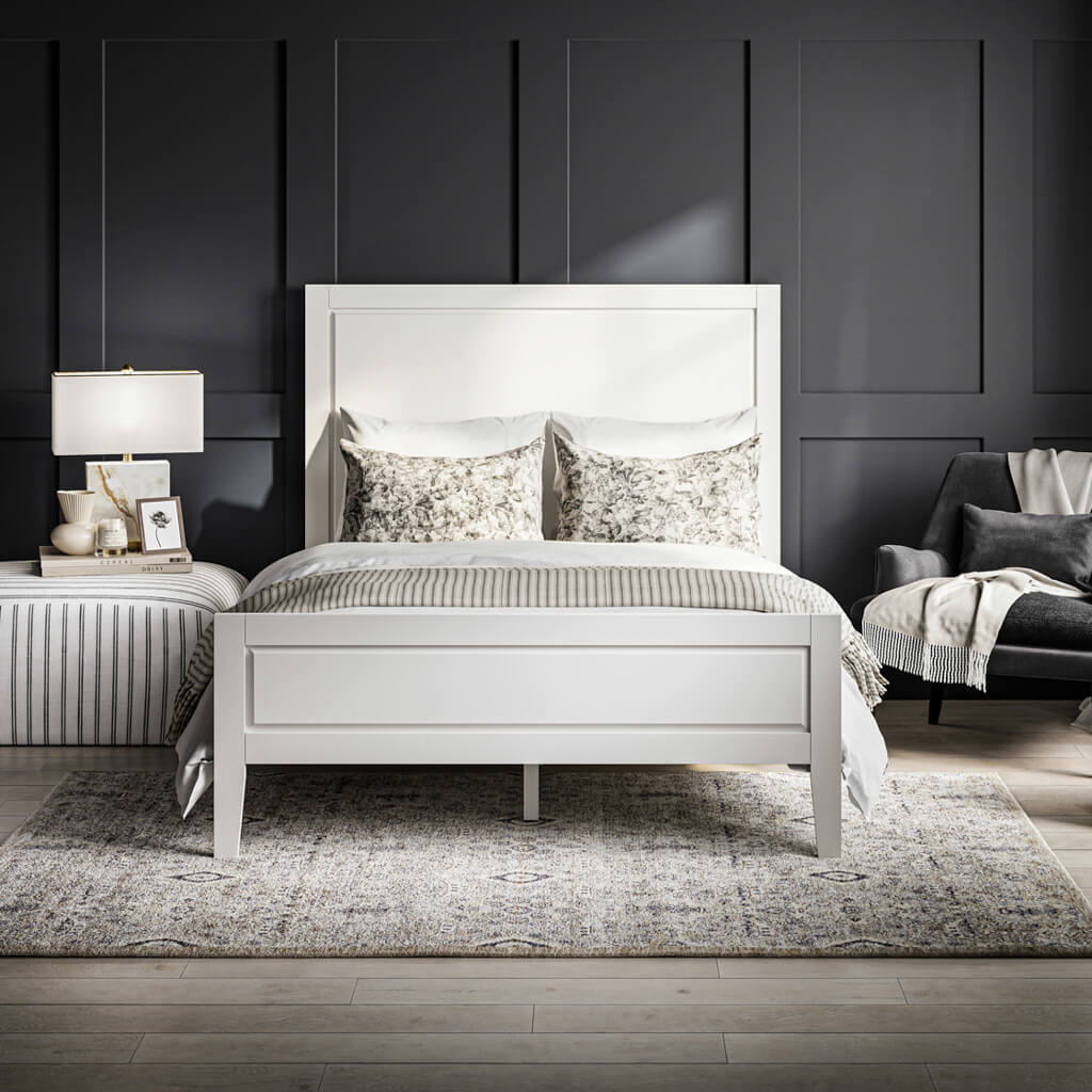 Soho Nordic White King Size Bed - Skandi London