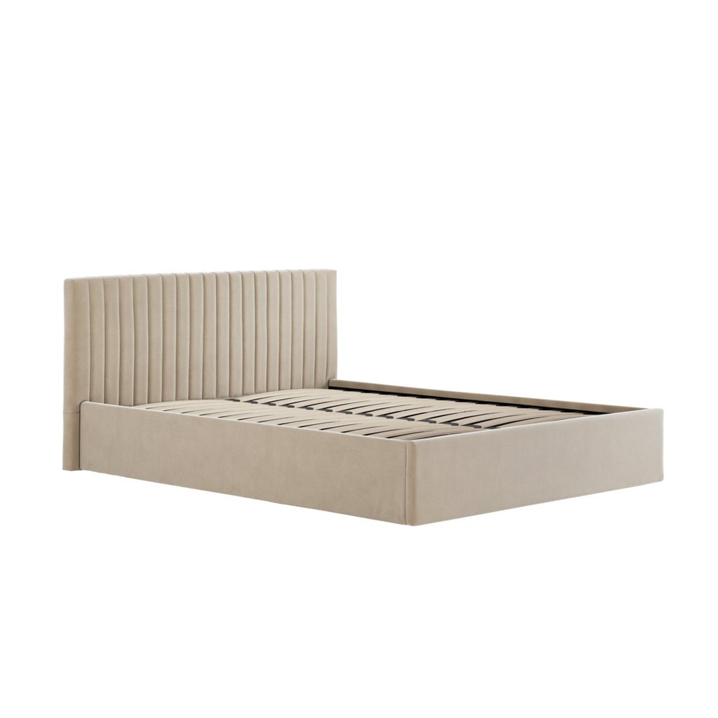 Soho Nordic Beige Ottoman King Size Bed - Skandi London