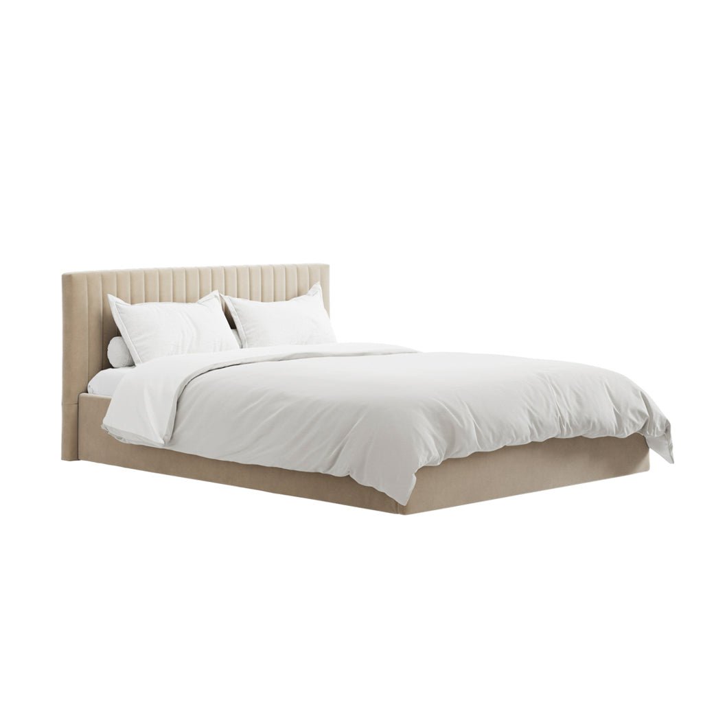 Soho Nordic Beige Ottoman King Size Bed - Skandi London