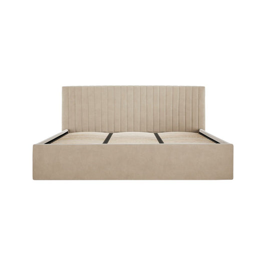 Soho Nordic Beige Ottoman Super King Size Bed - Skandi London