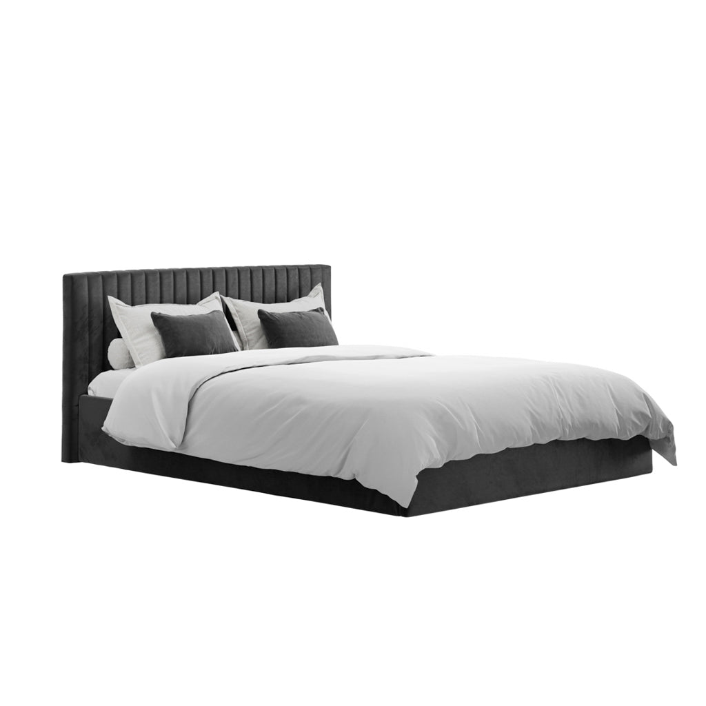 Soho Nordic Black Ottoman Double Bed - Skandi London