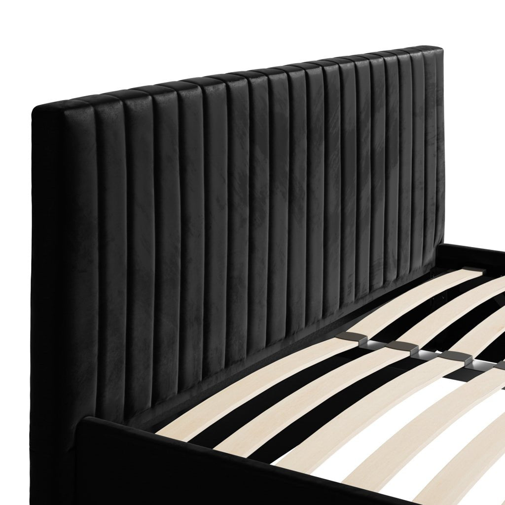 Soho Nordic Black Ottoman Double Bed - Skandi London