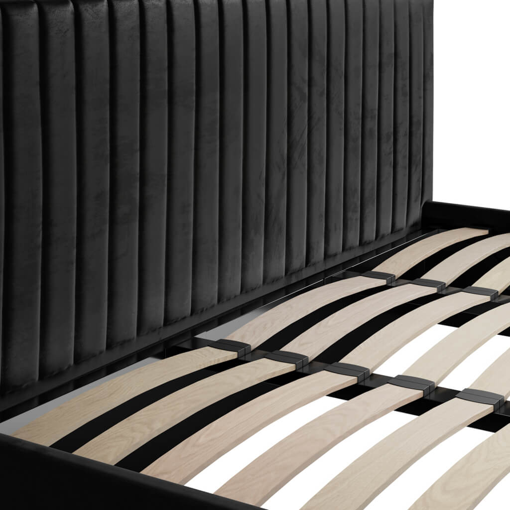 Soho Nordic Black Ottoman Super King Size Bed - Skandi London