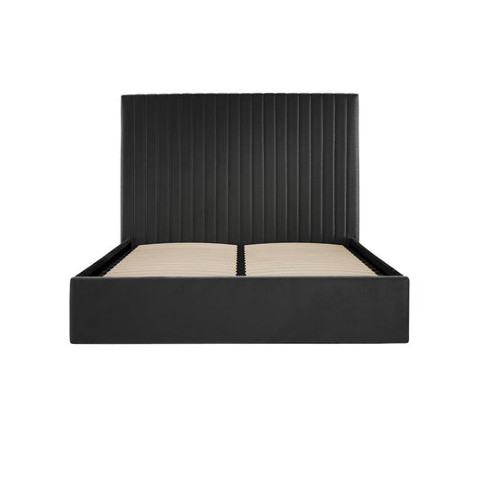 Soho Nordic Black Tall Ottoman Double Bed - Skandi London