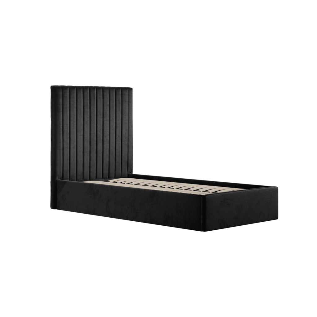 Soho Nordic Black Tall Ottoman Single Bed - Skandi London