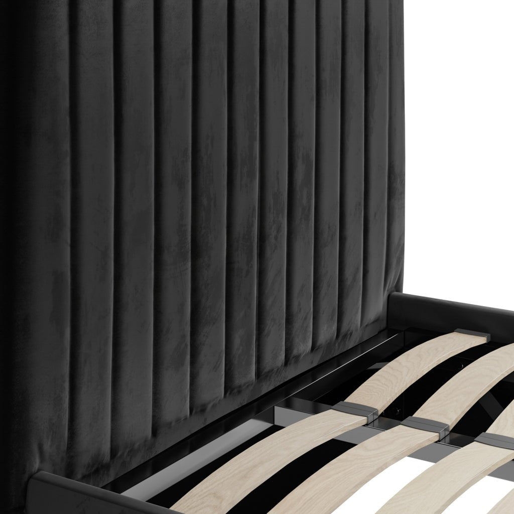 Soho Nordic Black Tall Ottoman Single Bed - Skandi London