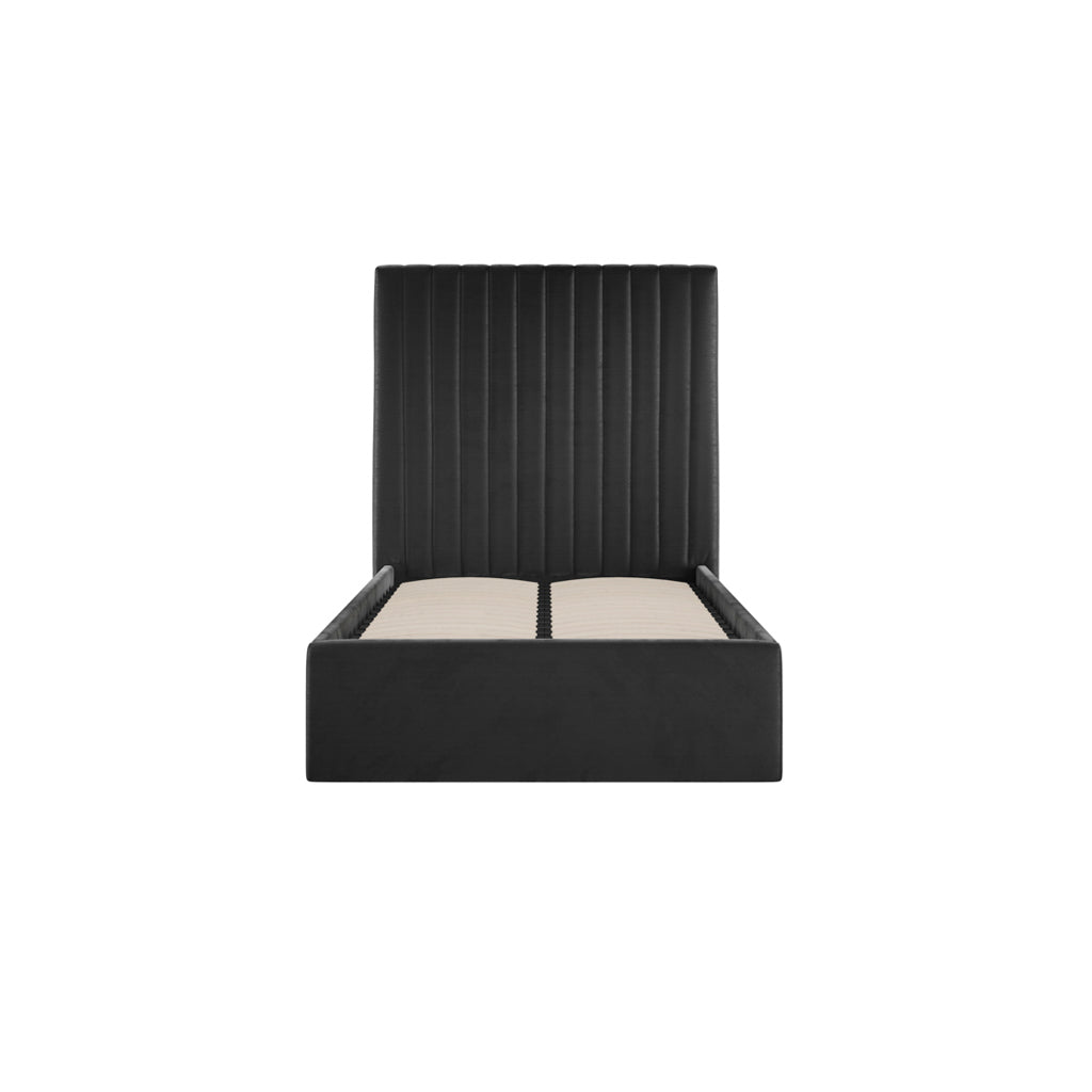 Soho Nordic Black Tall Ottoman Single Bed - Skandi London