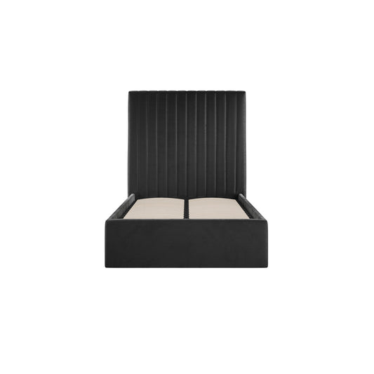 Soho Nordic Black Tall Ottoman Single Bed - Skandi London